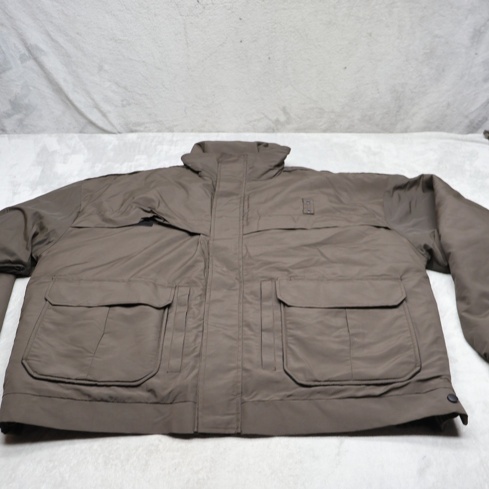 Flying Cross Jacket Men 2XL Brown Insulated Tactical Removable Quilt Liner 3in1
